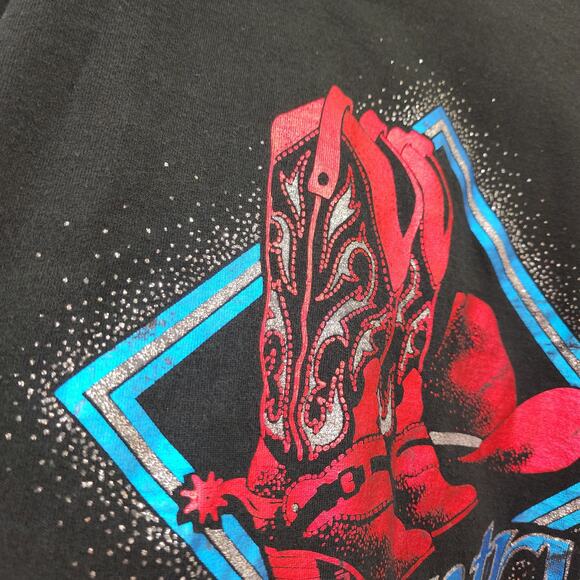 Fruit of the Loom Vintage single stitch sparkly Country graphic woman's size XL - Picture 6 of 10